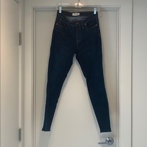 Madewell high rise 9” skinny dark wash